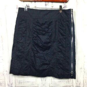 Pure Amici Black Gathered Pencil Midi Skirt M